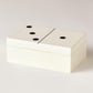 Dominoes Box - White w/Black Dots - Lg