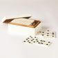 Dominoes Box - White w/Black Dots - Lg