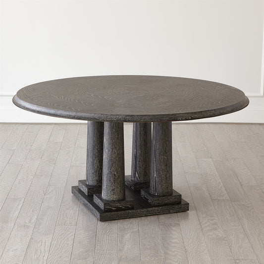 Titian Dining Table-Black Cerused Oak-60" Top