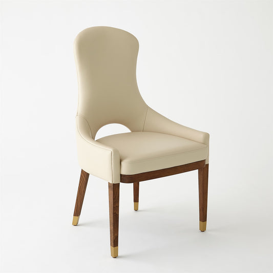 Nola Dining Chair - Ivory Leather