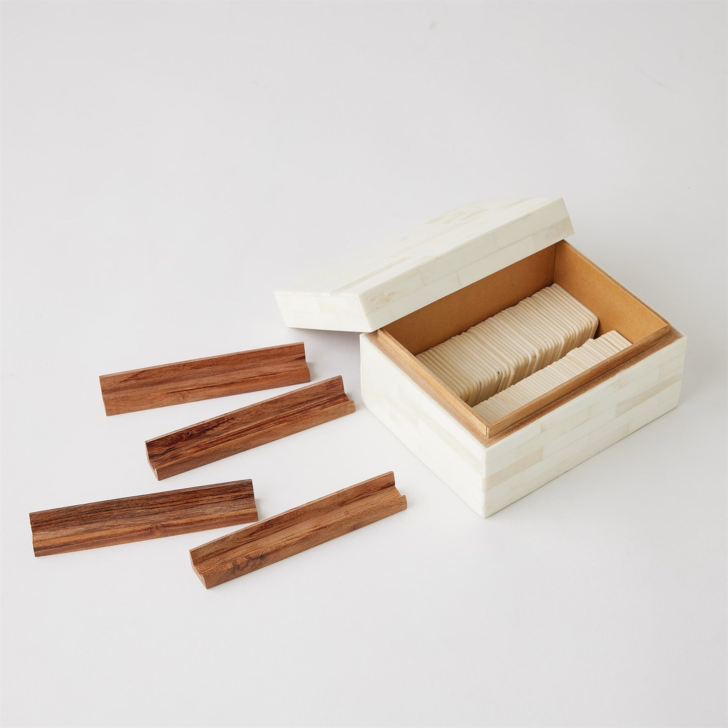 Boxed Bone Card Set-Ivory