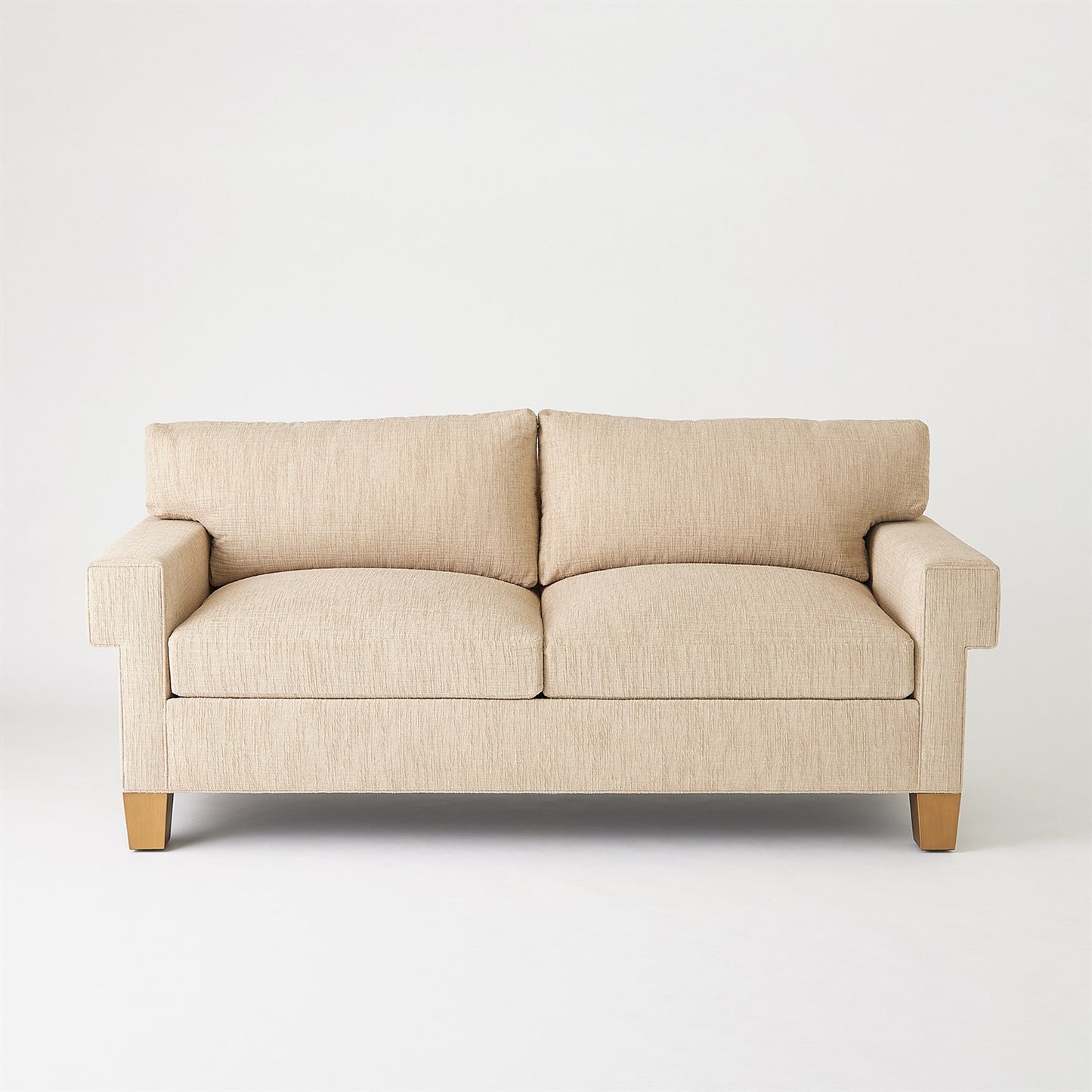 Square Arm Sofa-Natural