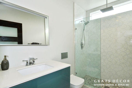 Sunset Bathroom Remodel - Grats Decor Interior Design & Build Inc.